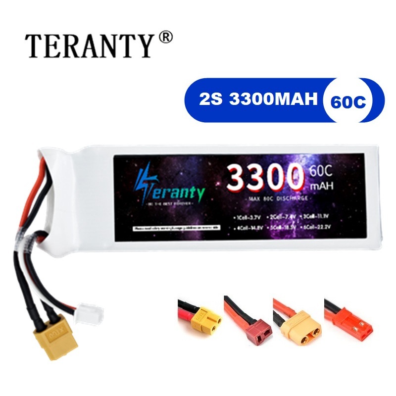 2S 7.4V LiPo แบตเตอรี่ 3300mAh - Drone Battery 3S บทวิจารณ์และราคา