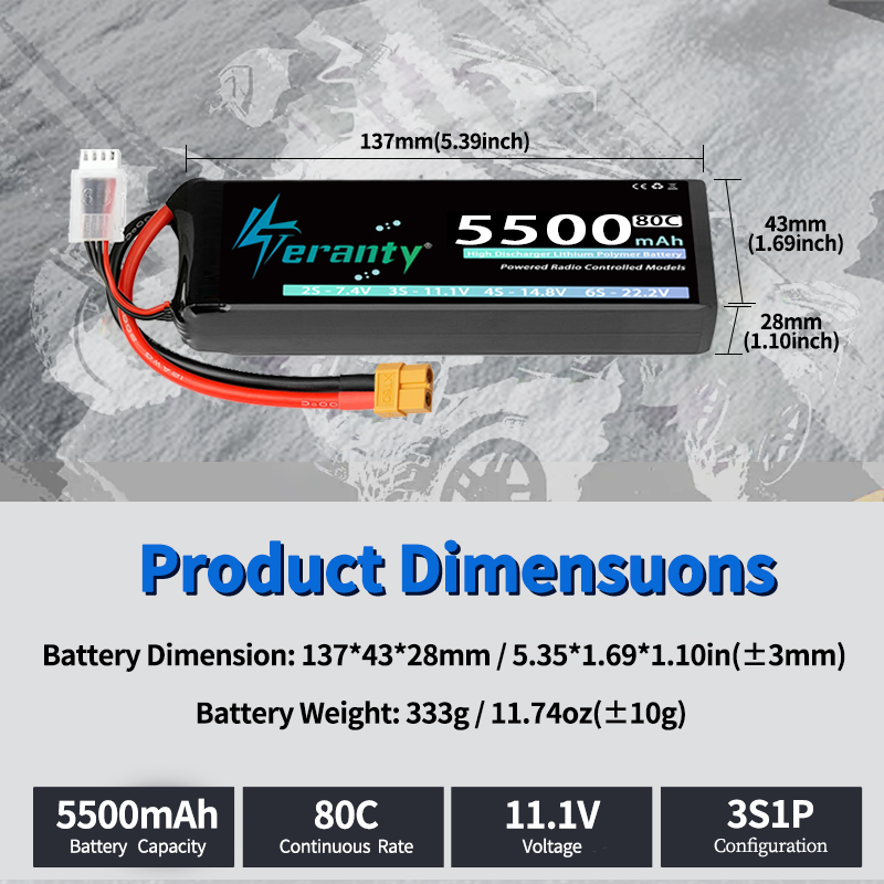 1/2 ชิ้น แบตเตอรี่ลิโพ TERANTY - Drone Battery 3S บทวิจารณ์และราคา
